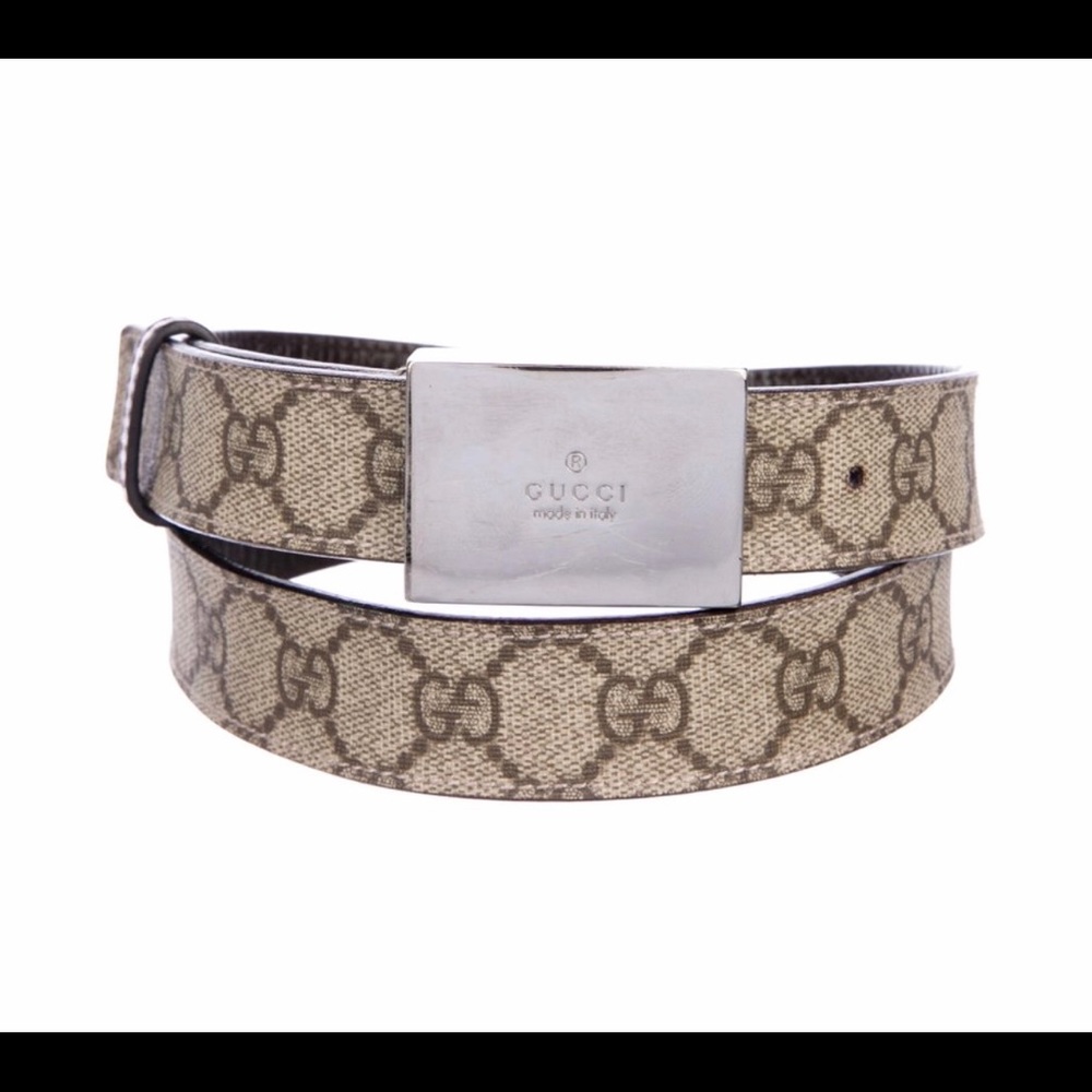 Gucci Canvas Logo Belt
